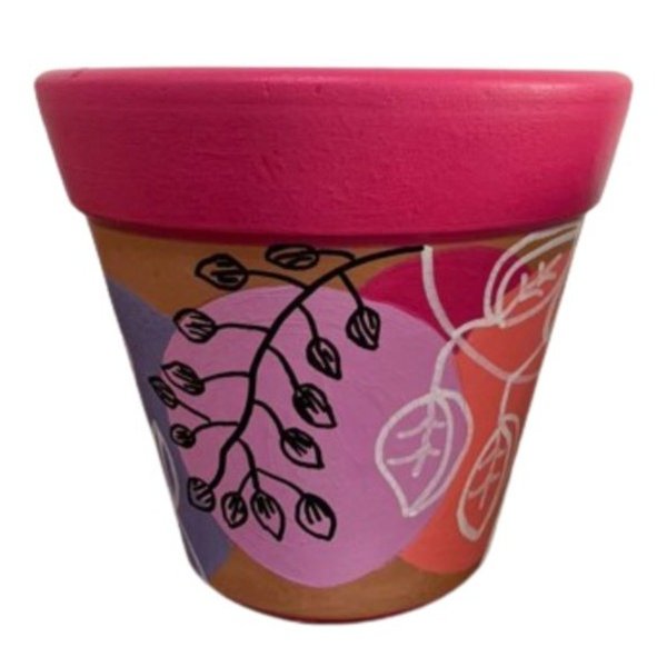 Vaso de Barro em Pintura Organica III