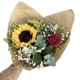 Imagem de Buquê Com Girassol e Rosa