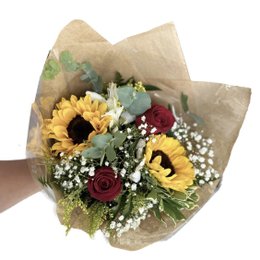 Imagem de Buquê Rosas e Girassóis