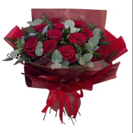 Imagem de Buquê Romance Intenso de 12 Rosas Vermelhas