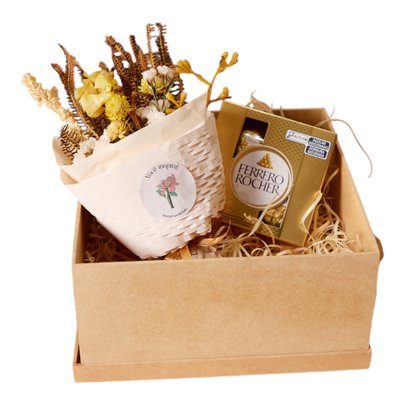 Kit Flores Secas com Bombons