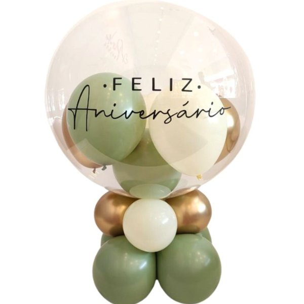Balão decorado -  Feliz Aniversário 