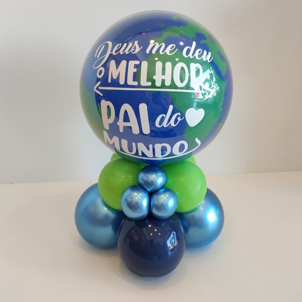 Balão de Mesa Melhor Pai do Mundo Dia dos Pais