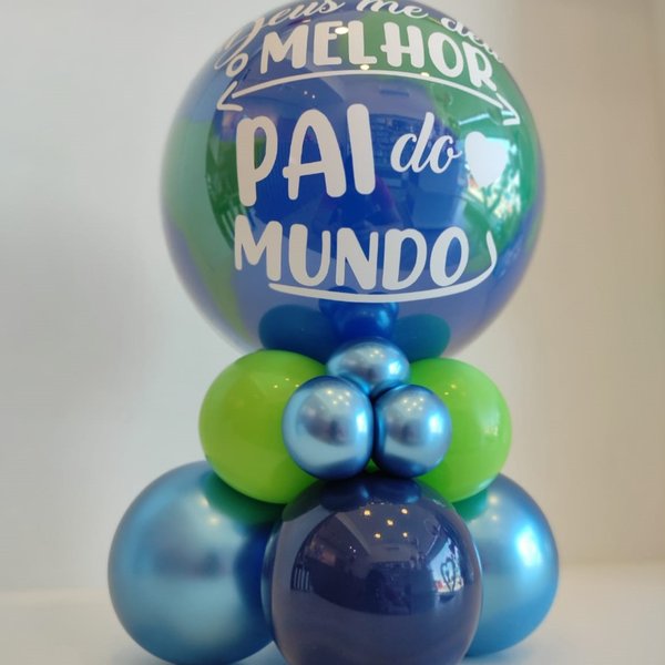Balão de Mesa Melhor Pai do Mundo Dia dos Pais